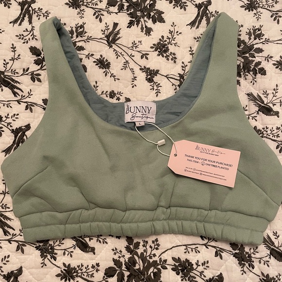 Sage Cozy Bunny Sweat Bra - Picture 2 of 4